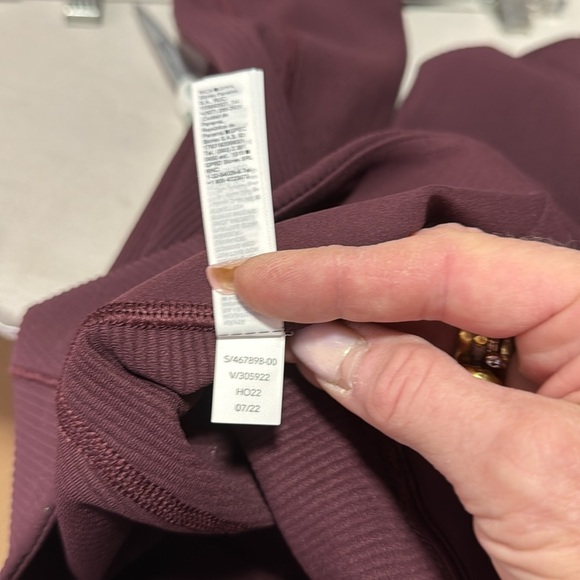 Athleta Maroon Color Salutation Stash Rib Flare At Pull On Pants Small - Picture 13 of 14